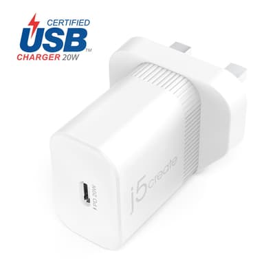 j5create JUP1420-FN 20W PD USB-C® Wall Charger view 1