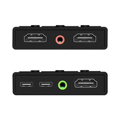 j5create JVA06 Dual HDMI™ Video Capture Card, 1920*1080 Video Capture Resolution, 3 x HDMI ports and 2 x USB ports, Black view 5