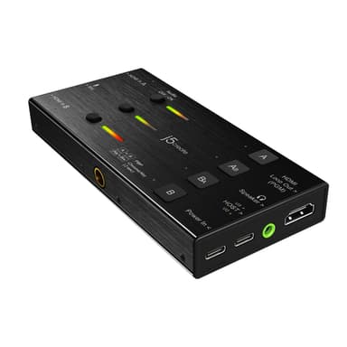 j5create JVA06 Dual HDMI™ Video Capture Card, 1920*1080 Video Capture Resolution, 3 x HDMI ports and 2 x USB ports, Black view 2