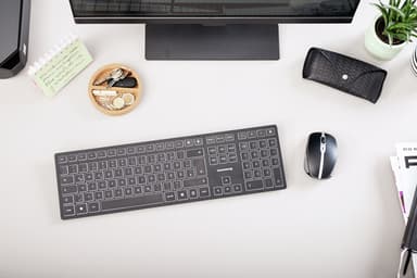 CHERRY KW 9100 SLIM keyboard Universal RF Wireless + Bluetooth Black view 10