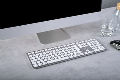 CHERRY KW 9100 SLIM FOR MAC keyboard Universal USB + Bluetooth QWERTY English Silver view 2