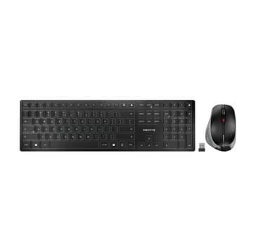 CHERRY DW 9500 SLIM keyboard Mouse included Universal RF Wireless + Bluetooth QWERTZ Swiss Black, Grey view 1