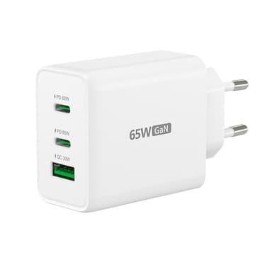 j5create JUP3365E-EN 65W GaN USB-C® 3-Port Charger view 2