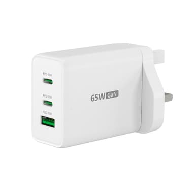 j5create JUP3365F-FN 65W GaN USB-C® 3-Port Charger - UK view 2