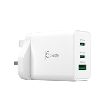 j5create JUP3365F-FN 65W GaN USB-C® 3-Port Charger - UK view 1