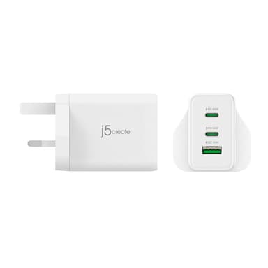 j5create JUP3365F-FN 65W GaN USB-C® 3-Port Charger - UK view 4