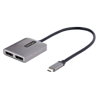 StarTech.com USB-C to Dual Displayport 1.4 Adapter, USB Type-C Multi-Monitor MST Hub, Dual 5K 60Hz DP Laptop Display Extender / Splitter, HDR, Extra-Long Built-In Cable - Windows Only view 1