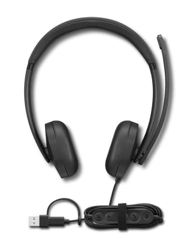 Lenovo VoIP Headset 5000 Wired Head-band Office/Call center USB Type-C Black view 3