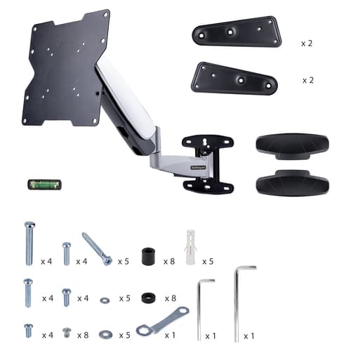 StarTech.com VESA TV Wall Mount, Adjustable Full Motion Mount For 23"-55" Displays, Slim Wall Mount TV Bracket Supports 66lb (30kg), Extendable/Tilting/Swivel Monitor Wall Mount