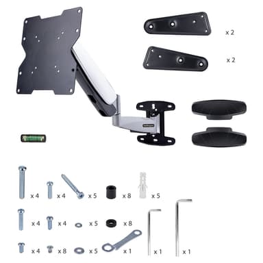 StarTech.com VESA TV Wall Mount, Adjustable Full Motion Mount For 23"-55" Displays, Slim Wall Mount TV Bracket Supports 66lb (30kg), Extendable/Tilting/Swivel Monitor Wall Mount view 10