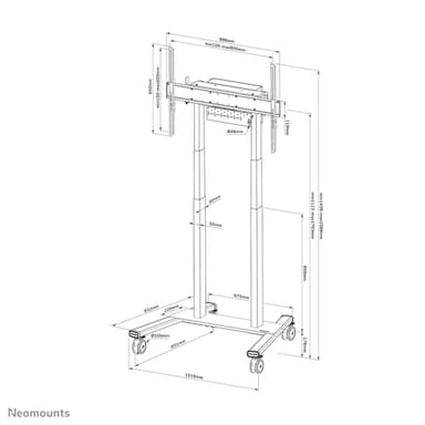Neomounts FL55-875WH1 TV trolley 55-100" - motorised - TÜV view 20