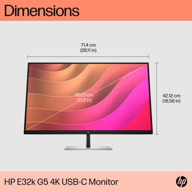 HP E32k G5 4K USB-C Monitor view 6