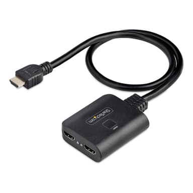 StarTech.com 2-Port HDMI Splitter, 4K 60Hz HDMI 2.0 Video, 4K HDMI Splitter 1 In 2 Out, 1x2 HDMI Display/Output Splitter, HDR/HDCP, 20in (50cm) Built-in HDMI Cable view 1