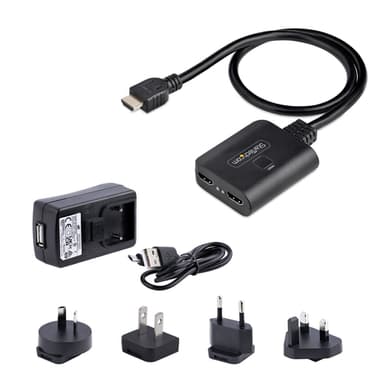 StarTech.com 2-Port HDMI Splitter, 4K 60Hz HDMI 2.0 Video, 4K HDMI Splitter 1 In 2 Out, 1x2 HDMI Display/Output Splitter, HDR/HDCP, 20in (50cm) Built-in HDMI Cable view 6