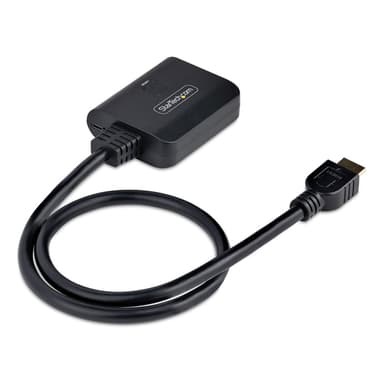 StarTech.com 2-Port HDMI Splitter, 4K 60Hz HDMI 2.0 Video, 4K HDMI Splitter 1 In 2 Out, 1x2 HDMI Display/Output Splitter, HDR/HDCP, 20in (50cm) Built-in HDMI Cable view 2