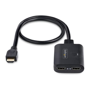 StarTech.com 2-Port HDMI Splitter, 4K 60Hz HDMI 2.0 Video, 4K HDMI Splitter 1 In 2 Out, 1x2 HDMI Display/Output Splitter, HDR/HDCP, 20in (50cm) Built-in HDMI Cable view 3