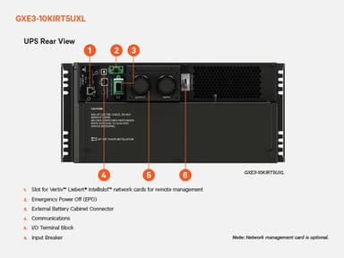 Vertiv Liebert GXE3-10KIRT5UXL uninterruptible power supply (UPS) Double-conversion (Online) 10 kVA 10000 W view 5