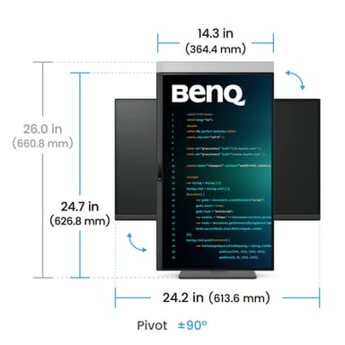 BenQ RD270Q computer monitor 68.6 cm (27") 2560 x 1440 pixels Wide Quad HD Black view 6