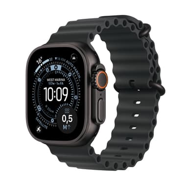 Apple Watch Ultra 3 GPS + Cellular 49mm Black Titanium Case with Black Ocean Band view 1