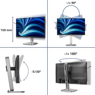 Philips 4000 series 24B2N4200/00 computer monitor 60.5 cm (23.8") 1920 x 1080 pixels Full HD LCD Grey view 5