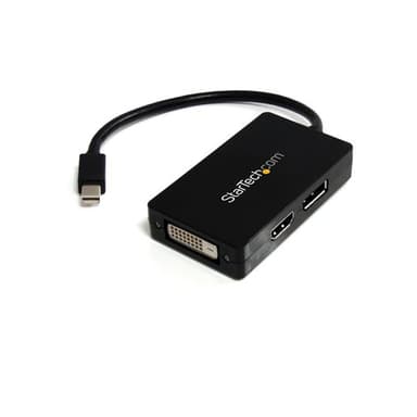 StarTech.com Travel A/V adapter: 3-in-1 Mini DisplayPort to DisplayPort DVI or HDMI converter view 1