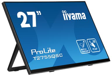 iiyama ProLite T2755QSC-B1 computer monitor 68.6 cm (27") 2560 x 1440 pixels Quad HD LCD Touchscreen Black view 1