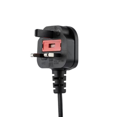 StarTech.com 6ft (2m) UK Laptop Power Cable, BS 1363 to C7, 2.5A 250V, 18AWG, Black, UK Laptop Replacement Cord, Printer Power Cable, AC Laptop Charger Cord, Laptop Power Brick Cord view 1