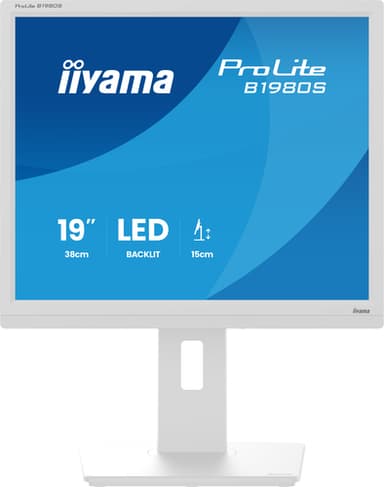 iiyama ProLite B1980S-W1 computer monitor 48.3 cm (19") 1280 x 1024 pixels SVGA LED White view 4