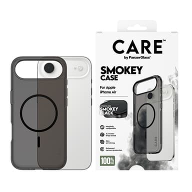 PanzerGlass CARE™ by ® Smokey Case w. Black MagSafe iPhone Air view 2