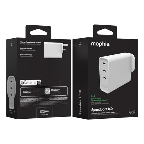 mophie Speedport 140 Universal White AC Fast charging Indoor