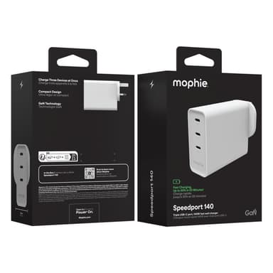 mophie Speedport 140 Universal White AC Fast charging Indoor view 8