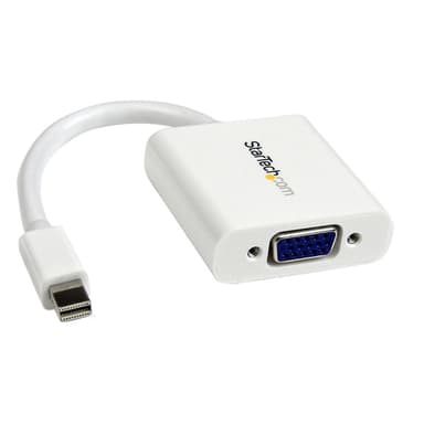 StarTech.com Mini DisplayPort to VGA Adapter - Active Mini DP to VGA Converter - 1080p Video - mDP or Thunderbolt 1/2 Mac/PC to VGA Monitor/Projector/Display - mDP 1.2 to VGA Dongle - White view 1