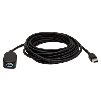 Manhattan USB-A to USB-A Extension Cable, 5m, Male to Female, Active, 5 Gbps (USB 3.2 Gen1 aka USB 3.0), Built In Repeater, SuperSpeed USB, Black, Three Year Warranty, Equivalent to USB2AAEXT5M. view 3