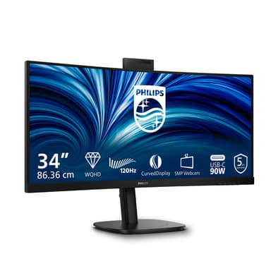 Philips 3000 series 34B2U3600CH/00 computer monitor 86.4 cm (34") 3440 x 1440 pixels Wide Quad HD LCD Black view 2