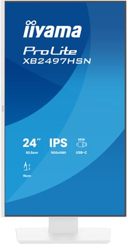 iiyama ProLite XB2497HSN-W1 computer monitor 60.5 cm (23.8") 1920 x 1080 pixels Full HD LED White view 2