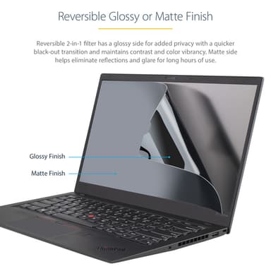 StarTech.com 15.6-inch 16:9 Gold Laptop Privacy Screen, Reversible Filter w/Enhanced Privacy, Computer Security Filter, Removable Screen Protector/Shield, +/- 30 Deg. view 9