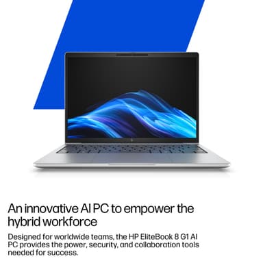 HP EliteBook 8 G1i AI Wolf Pro Security Edition Intel Core Ultra 7 255U Laptop 35.6 cm (14") WUXGA 24 GB DDR5-SDRAM 512 GB SSD Wi-Fi 6E (802.11ax) Windows 11 Pro AI PC Silver view 4