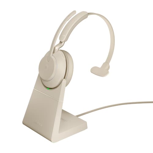 Jabra Evolve2 65 USB-A Beige MS Chrg stand Mono