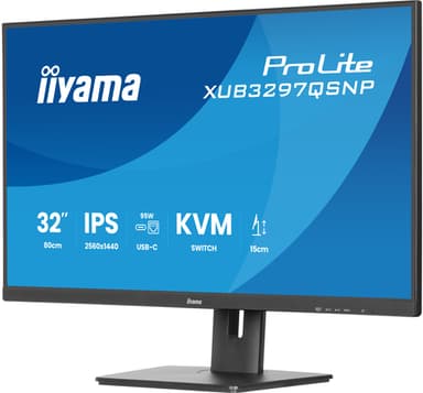 iiyama ProLite XUB3297QSNP-B1 computer monitor 81.3 cm (32") 2560 x 1440 pixels Quad HD LED Black view 11