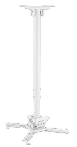 Manhattan Projector Mount, Ceiling, Universal, Full Motion, Height Range: 745 to 1145mm, Max 35kg, White, 360° rotation, +/-20° Tilt, and +/-8° Swivel, Lifetime Warranty view 1