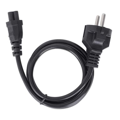Manhattan Mains Power Cord/Cable, Euro 2-pin (CEE 7/4 Schuko) plug to C5 Female (cloverleaf/triangular), 1m, 2.5A, Lead, Lifetime Warranty view 5