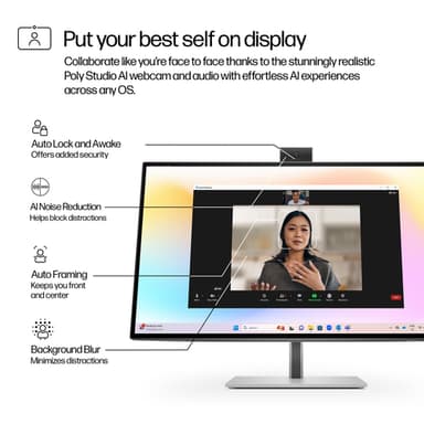 HP Series 7 Pro 27 inch 4K Conferencing Monitor - 727pm view 10