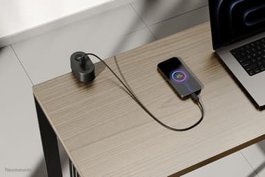 Neomounts DS22-840BL6 Desk socket with clamp and USB-C and USB-A ports - Quick charge view 14