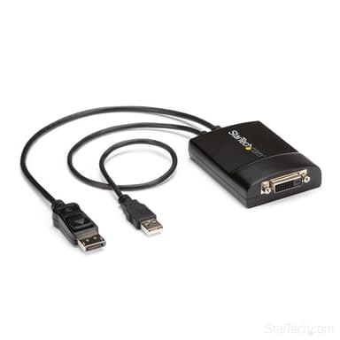 StarTech.com DisplayPort to DVI Dual Link Active Adapter - DisplayPort to DVI-D Adapter Video Converter 2560x1600 60Hz - DP 1.2 to DVI Monitor - USB Powered - Latching DP Connector view 6