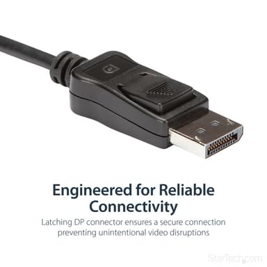 StarTech.com DisplayPort to DVI Dual Link Active Adapter - DisplayPort to DVI-D Adapter Video Converter 2560x1600 60Hz - DP 1.2 to DVI Monitor - USB Powered - Latching DP Connector view 8