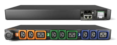 Vertiv Geist MG05M1R0-09P633-2PS56B2H10-S power distribution unit (PDU) 9 AC outlet(s) 0U Black view 1