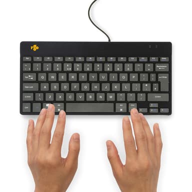R-Go Tools Ergonomic keyboard R-Go Compact Break, compact keyboard with break software, QWERTY (UK), wired, black view 4