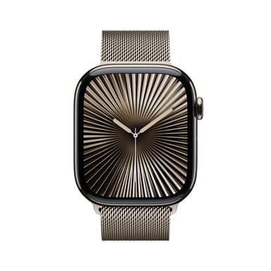 Apple Watch Series 10 GPS + Cellular 46mm Natural Titanium Case with Natural Milanese Loop - S/M view 2