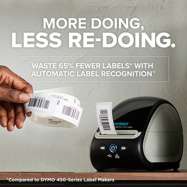 DYMO LabelWriter 550 Turbo Label Printer | Label Maker with High-Speed Direct Thermal Printing | Automatic Label Recognition | Prints Shipping Labels & More with USB/LAN Connectivity | UK 3 Pin Plug view 4