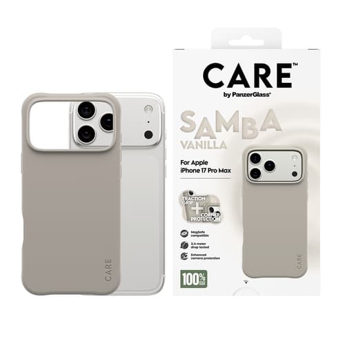PanzerGlass CARE™ by ® Samba Case Vanilla w. MagSafe iPhone 17 Pro Max
